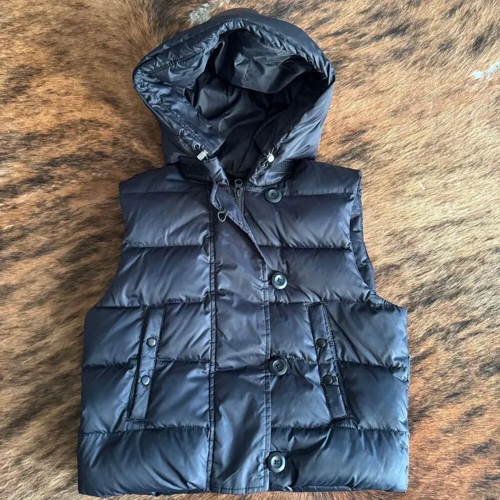 Vintage Gap Y2K Down Filled Hooded Puffer Vest Size M